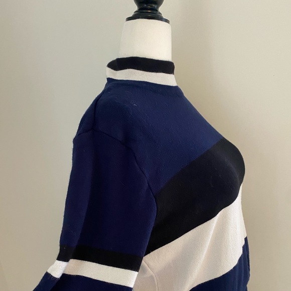 Zara Color Block Mock neck Cropped Knit Sweather - Picture 4 of 7